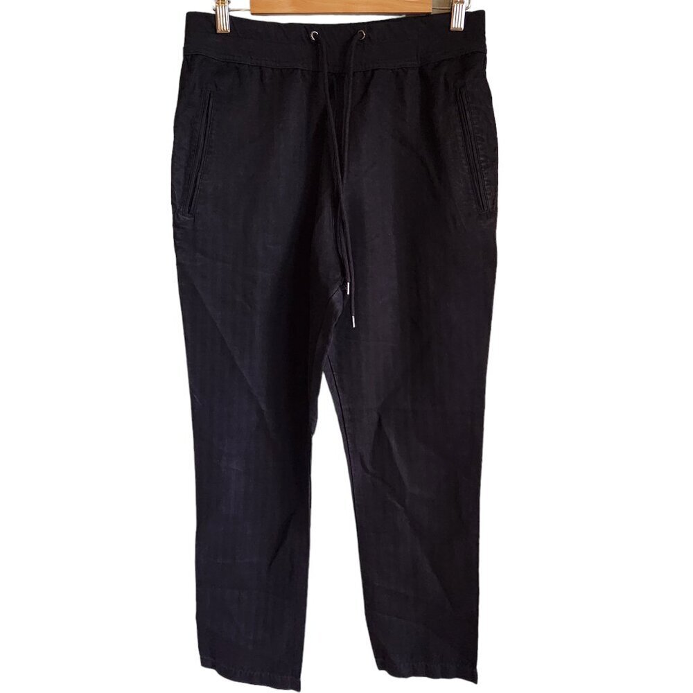Standard James Perse Pants 1 Small Black Women's Pull On Drawstring Pockets